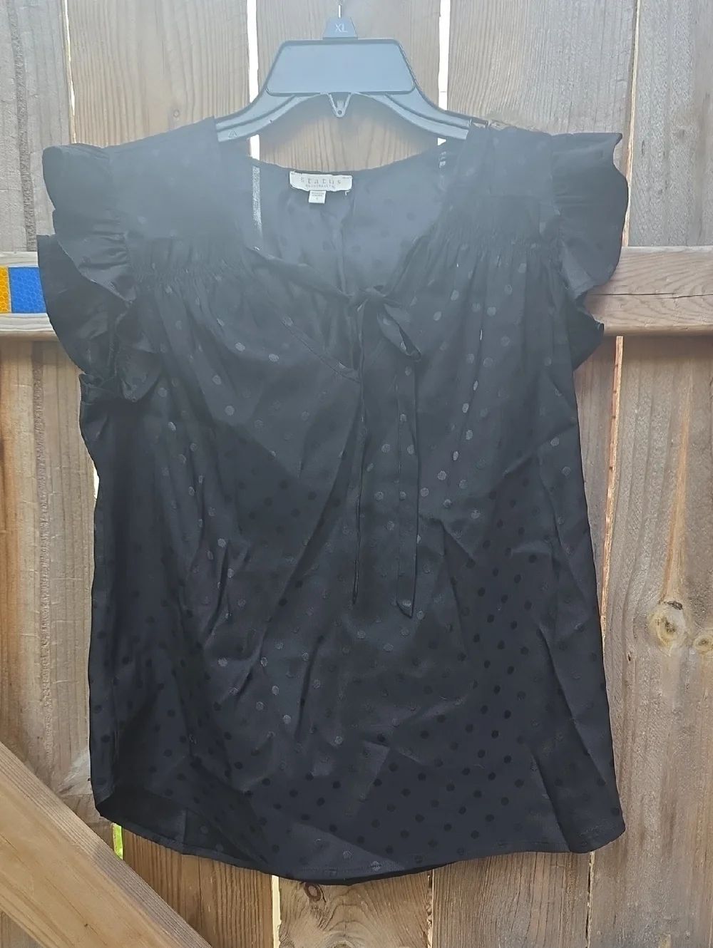 Black Dotted Top